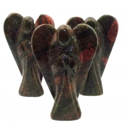 Unakite Carved Gemstone Angel